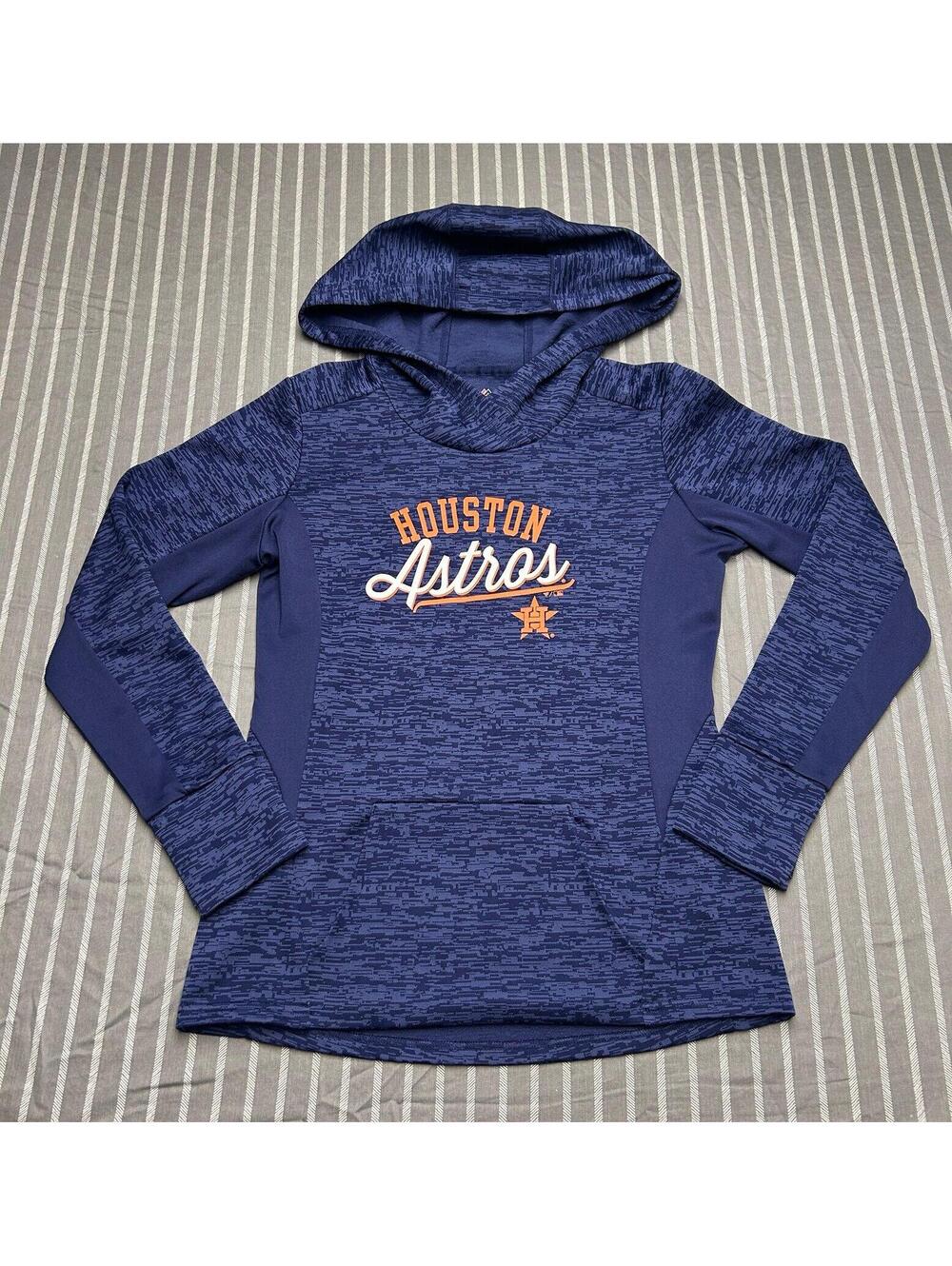 Majestic brand Houston Astros women's graphic logo hoodie Size Medium
